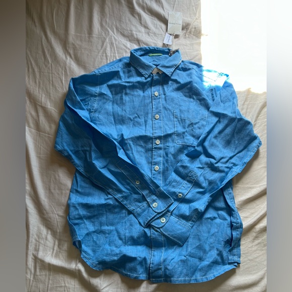 Sea Glass Breezer Linen Shirt - Picture 3 of 4